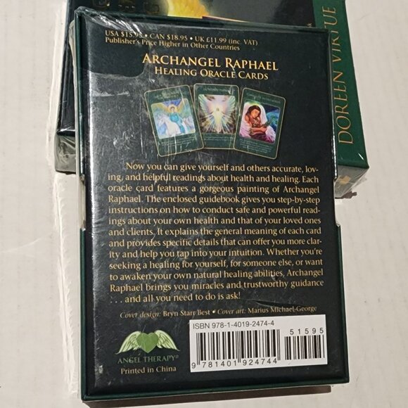 Archangel Raphael Healing Oracle Cards Doreen Virtue 44 Deck Box & Guidebook - Picture 2 of 5
